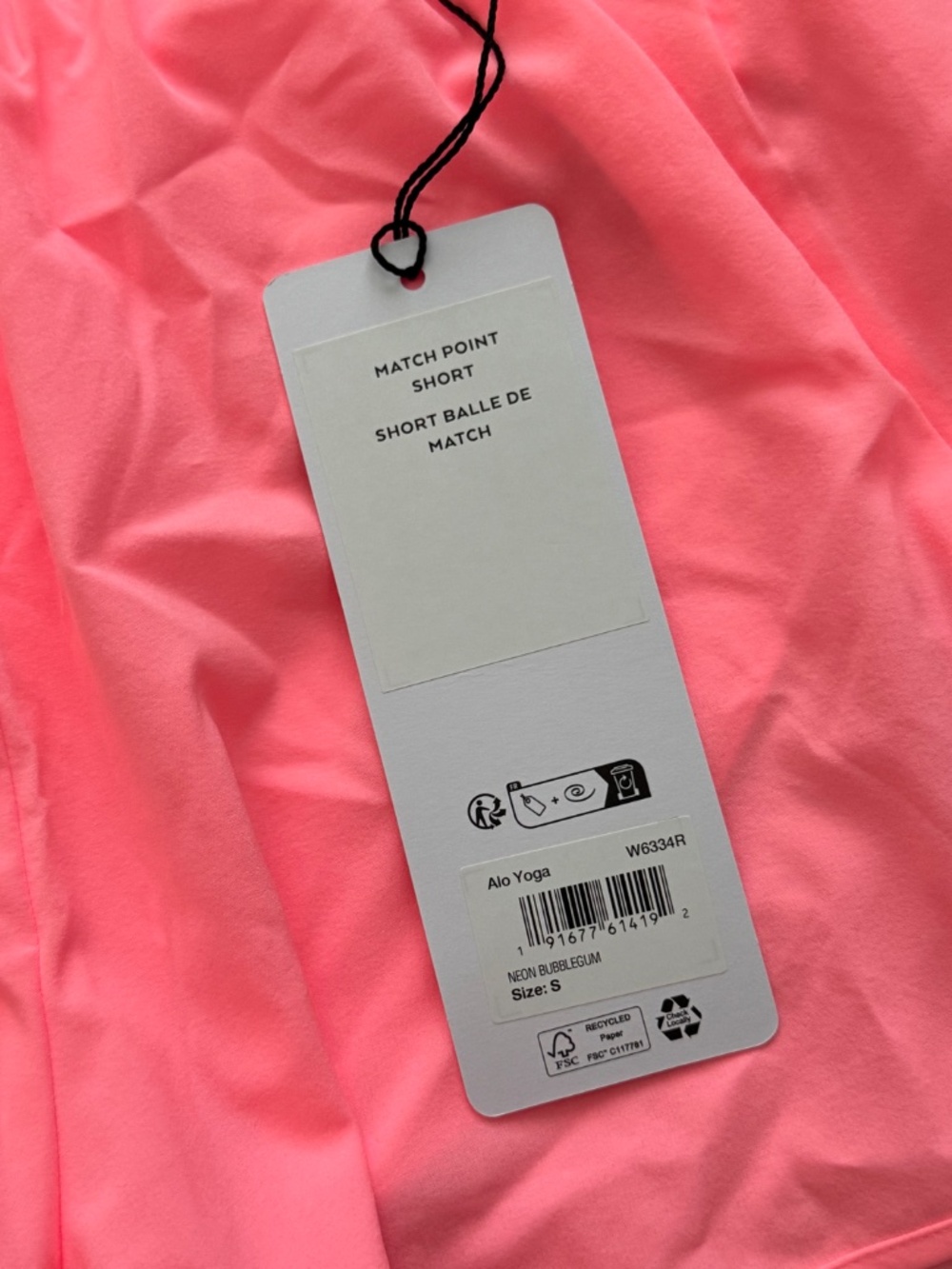 ALO Match Point Short Neon Bubblegum - Picture 2 of 3